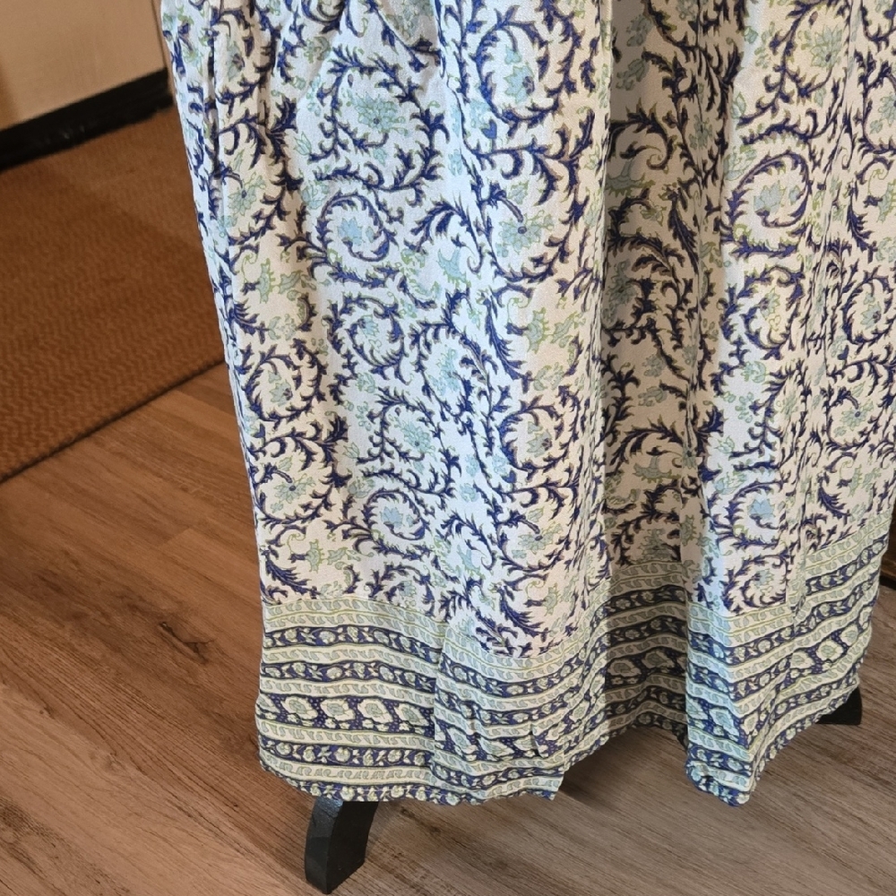 Lucky Brand Blue and White Sleeveless Maxi Dress #864 - Picture 3 of 9
